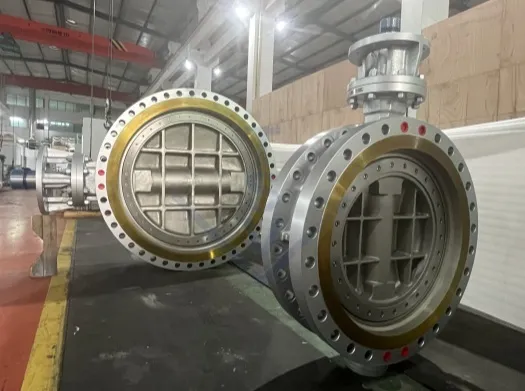 Flange end triple eccentric butterfly valve